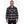 Man wearing a black and white plaid Mobile Warming flannel shirt