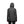 Back view of a charcoal grey Black Diamond hooded rain jacket