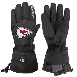 ActionHeat Kansas City Chiefs heated gloves with battery pack