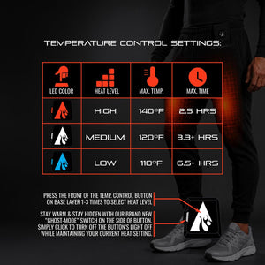 ActionHeat Pro Series+ Bluetooth Unisex Heated Base Layer Pants