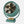Vornado green retro style desk fan with gold accents