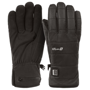 Venture Heat black insulated heated gloves with power button and zippered battery pocket