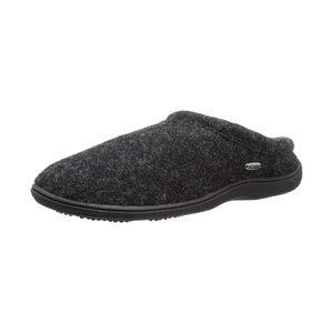 Acorn charcoal grey felt mule slipper with black rubber sole