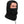 Person wearing a black fleece balaclava with an adjustable drawstring