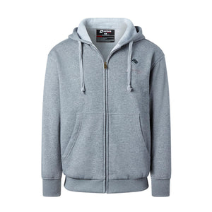 Venture Heat grey zip up hoodie with fleece lining and power button