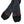 FNDN charcoal grey wool socks with black toes and orange stitching
