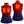 Gerbing heated vest showing front and back heating element zones