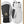 Hestra white and black leather ski mittens with carabiner clip