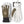 Hestra white and olive green leather ski gloves with carabiner clip