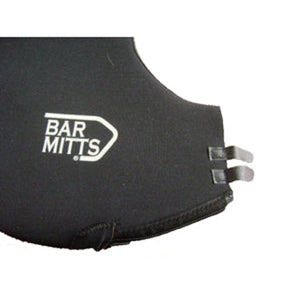 Black Bar Mitts handlebar cover with white brand logo