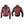 Gears Canada black heated jacket showing front and back views with red heating elements