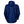 Back view of a navy blue Helly Hansen hooded rain jacket