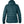 Back view of a dark teal FjallRaven hooded quilted jacket
