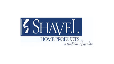 Shavel Home Products logo: 'SHAVEL' in white on a blue banner with a stylized 'S' icon, and 'HOME PRODUCTS... a tradition of quality' below.
