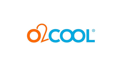 The O2COOL logo displays 'O2' in orange and 'COOL' in blue, with a small registered trademark symbol after the 'L'.