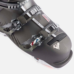 Rossignol ski boot with metal buckles and regular fit label
