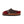 Cloud Nine Sheepskin mule slipper with red and brown patterned wool upper and cork sole