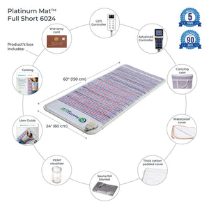 HealthyLine Platinum Mat 6024 with included accessories like controllers, carrying case, and covers