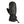 Seirus black leather mitten with a vertical zipper on the back and an adjustable wrist strap
