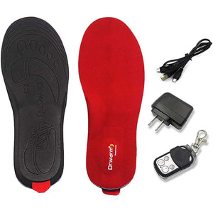 Dr Warm heated insoles with charging cable power adapter and remote control