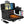 Alpcour black reclining stadium seat with integrated heating and massage features plus cup holders