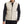 Man wearing a beige Mobile Warming zip up vest over a black long sleeve shirt