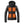 Kelvin black hooded jacket with four glowing orange heated panels on the chest and abdomen