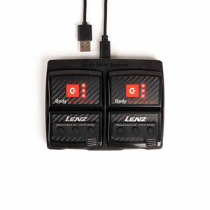 Lenz dual battery charging dock with USB cable