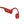 Red Shokz bone conduction headphones side view