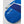 Blue and white Hestra mitten with grey palm detail