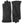 Hestra black leather gloves with decorative stitching