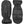 Hestra black leather mittens with ribbed cuffs