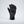 Gordini black winter glove with reinforced knuckles and adjustable wrist strap