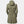 Back view of olive green Helly Hansen hooded raincoat with belted waist