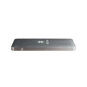 Kelvin portable power bank with metallic finish and power indicator lights
