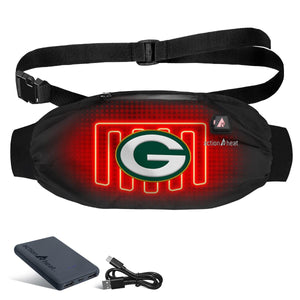 ActionHeat Green Bay Packers heated waist pack with battery pack and charging cable