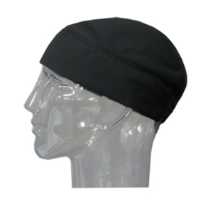 HyperKewl black cooling skull cap on a clear mannequin head