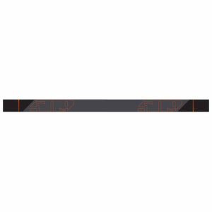 509 brand goggle strap in black with orange logo outline