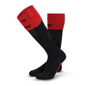 Lenz black and red knee high performance socks