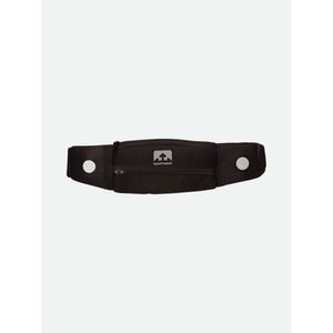 Nathan black running waist belt with zippered pocket and reflective accents