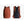 Front and back view of a rust orange Bellroy backpack with mesh back panel