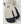 Hestra beige and black leather three finger ski mitten with brand logo patch