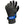 Glacier Glove black textured neoprene glove with blue wrist strap