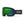 Smith snow goggles with black frame and green mirrored lens