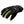 Therm-ic black and lime green heated glove with power button on the back