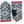 Hestra wool mittens with blue white and red Nordic snowflake pattern