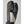 Hestra black leather three finger ski mitten with grey palm detail