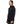 Woman wearing a black Black Diamond hooded fleece jacket