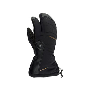 Therm-ic black heated mitten with power button and adjustable wrist strap