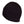 Black neoprene swim cap with stitched seams